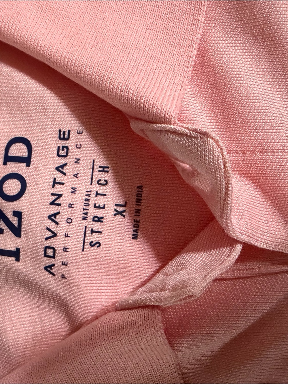 Izod Men’s Light Pink Stretch Performance Polo